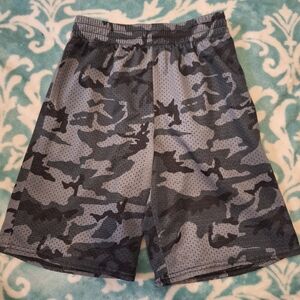 Athletic Works Boys Black and Gray Camo Shorts